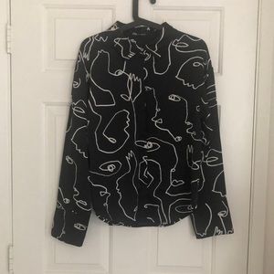 Zara Shirt with Abstract Patterns